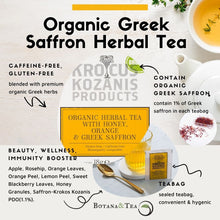 Load image into Gallery viewer, 5 sachets of organic Greek saffron herbal tea