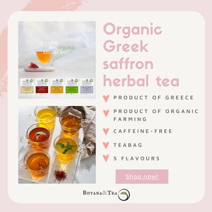 5 sachets of organic Greek saffron herbal tea