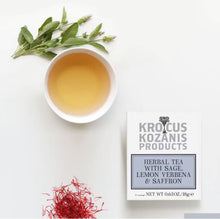 Load image into Gallery viewer, Organic Saffron Herbal Tea : Sage, Lemon Verbena & Greek Saffron (Caffeine-Free, Gluten-Free)