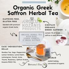 Load image into Gallery viewer, 5 sachets of organic Greek saffron herbal tea