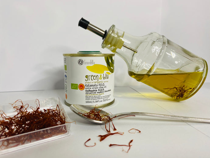 Infused Organic Saffron in Organic Extra Virgin Olive Oil [Salad Dressing]