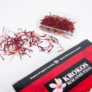 Organic Greek Red Saffron, Filament, 1g - Krokos Kozanis P.D.O