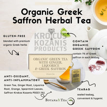 Load image into Gallery viewer, 5 cups assorted Organic Greek saffron herbal tea  + 100g Manuka Blend honey