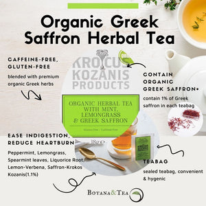 5 cups assorted Organic Greek saffron herbal tea  + 100g Manuka Blend honey